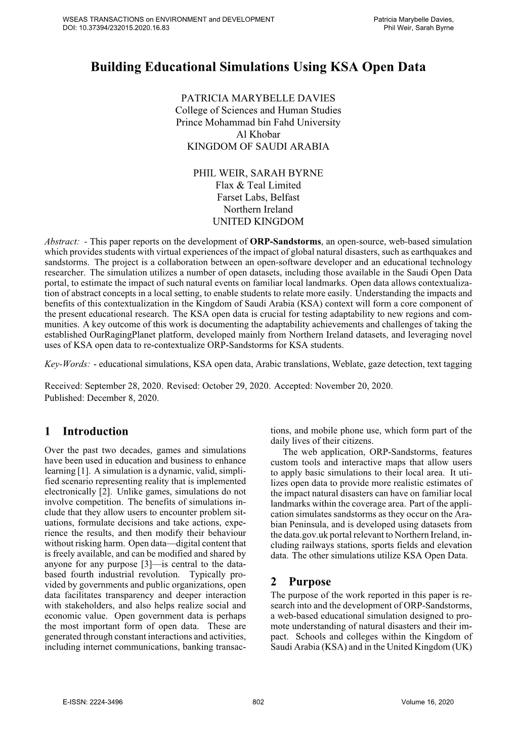 Building Educational Simulations Using KSA Open Data