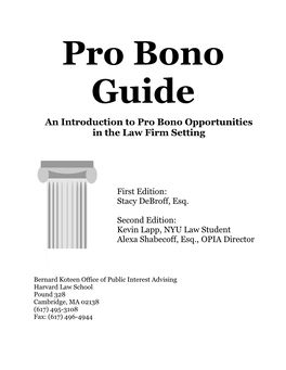 Pro Bono Guide