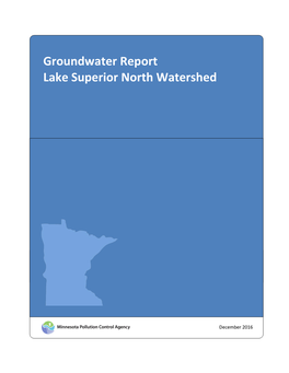 Groundwater Report Lake Superior North Watershed