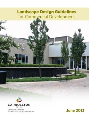 Landscape Design Guidelines for Commercial Development