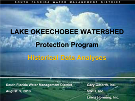 LAKE OKEECHOBEE WATERSHED Protection Program Historical Data