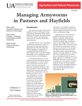 Managing Armyworms in Pastures and Hayfields