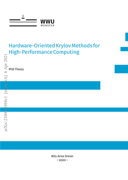 Hardware-Oriented Krylov Methods for High-Performance Computing