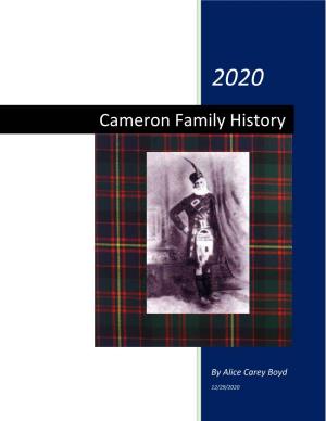 Cameron Family History