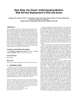 Next Stop, the Cloud: Understanding Modern Web Service Deployment in EC2 and Azure