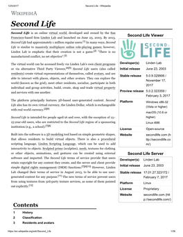 Second Life - Wikipedia