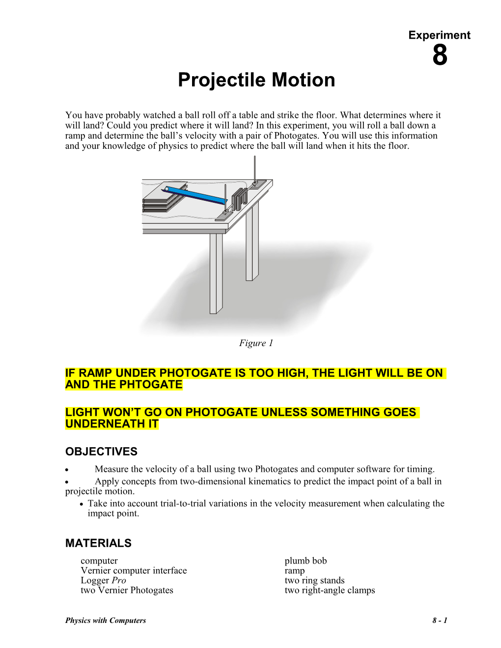 If Ramp Under Photogate Is Too High, the Light Will Be on and the Phtogate