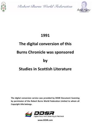 RBWF Burns Chronicle 1991