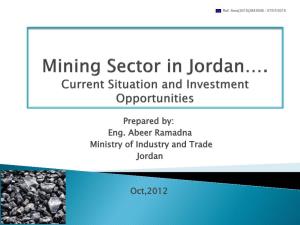 Minerals and Processing Mining Sector in Jordan