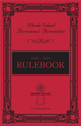 2018-2019 Rulebook