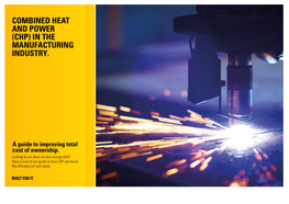Combined Heat and Power (Chp) in the Manufacturing Industry
