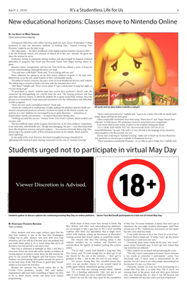 Students Urged Not to Participate in Virtual May