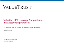Valuation of Technology Companies for IFRS Accounting Purposes
