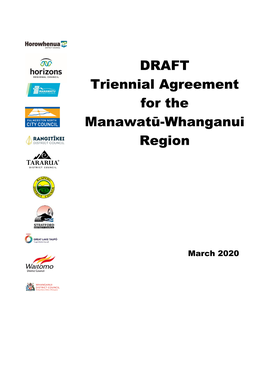 DRAFT Triennial Agreement for the Manawatū-Whanganui Region
