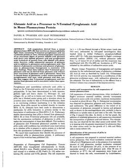 Glutamic Acid As a Precursor to N-Terminal Pyroglutamic Acid In