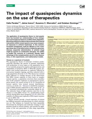 The Impact of Quasispecies Dynamics on the Use of Therapeutics