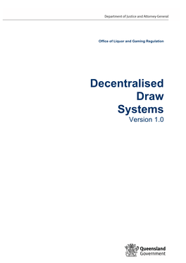 Decentralised Draw Systems Version 1.0
