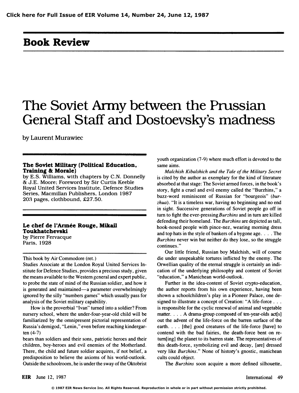 The Soviet Army Between the Prussian General Staff and Dostoevsky's Madness