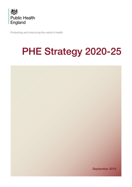 PHE Strategy 2020-25