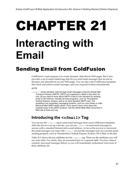 Sending Email from Coldfusion