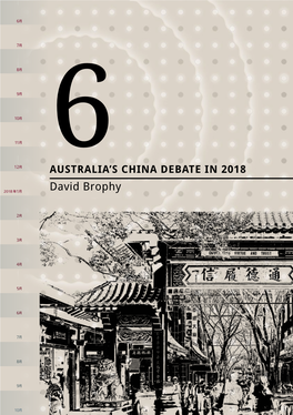 6. Australia's China Debate in 2018