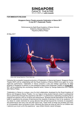 Celebration in Dance 2017 9 July 2017 | Esplanade Theatre