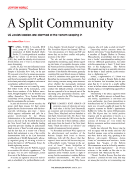 A Split Community