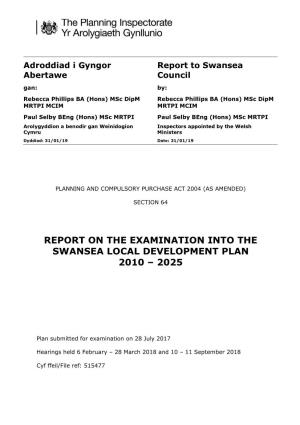 Report on the Examination Into the Swansea Local Development Plan 2010 – 2025
