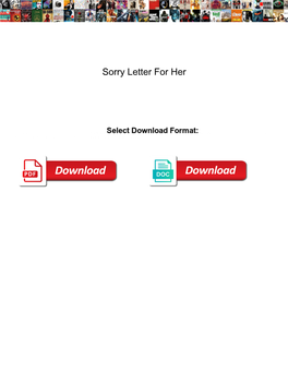 Sorry Letter for Her