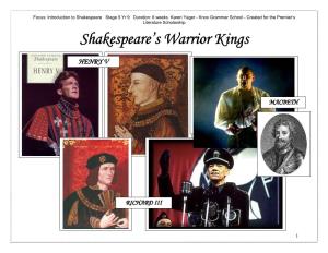 Shakespeare's Warrior Kings