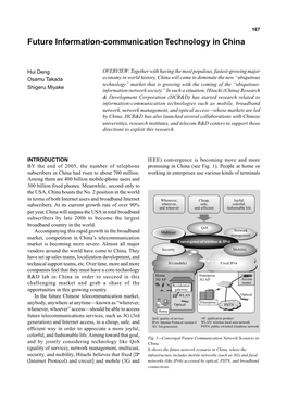 Future Information-Communication Technology in China