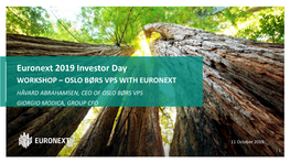 Combine Oslo Børs Vps with Euronext to Enhance Growth