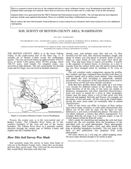 Soil Survey of Benton County Area, Washington