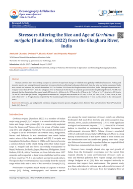 Stressors Altering the Size and Age of Cirrhinus Mrigala (Hamilton, 1822) from the Ghaghara River, India