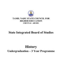 History Undergraduation – 3 Year Programme