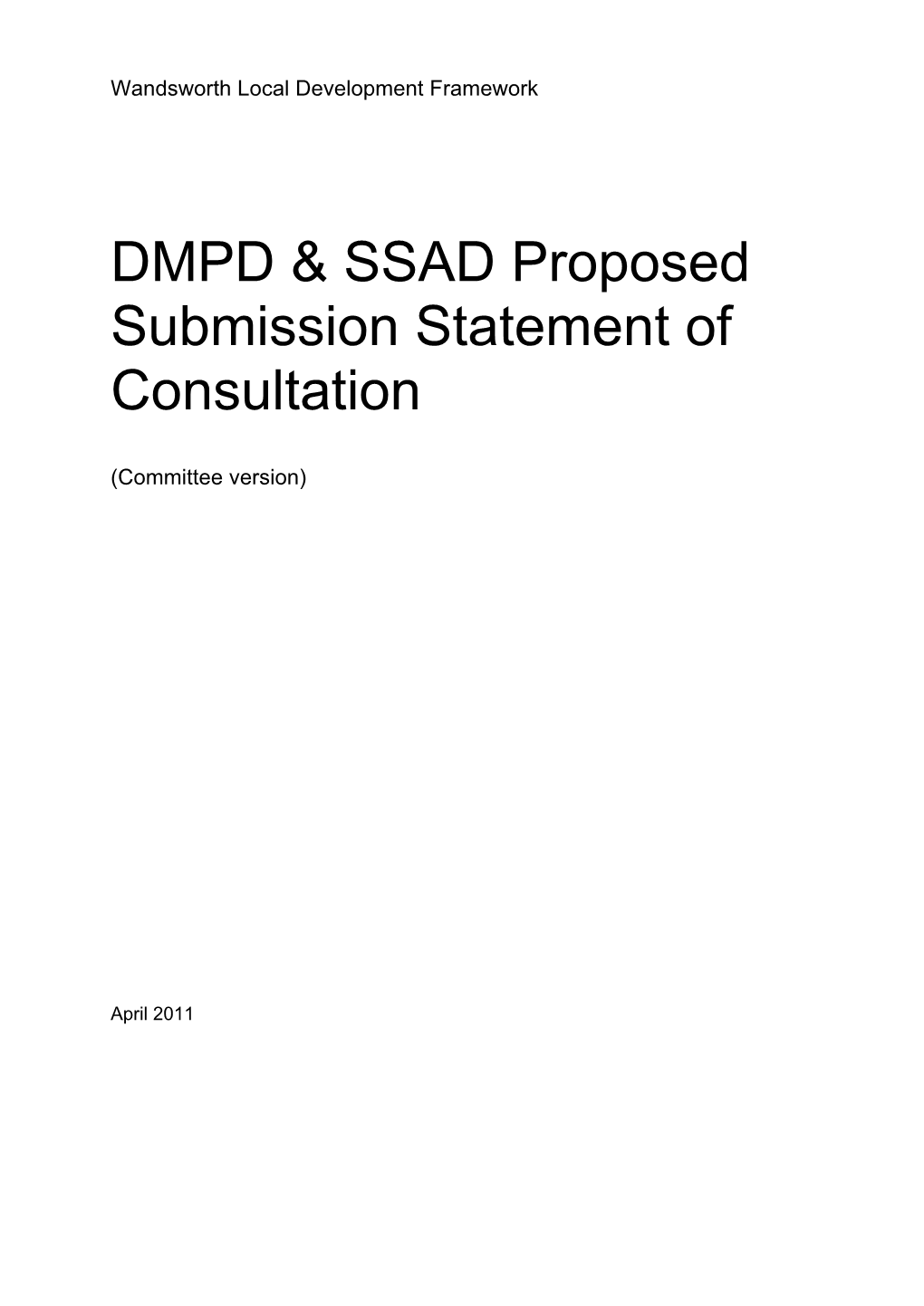 Wandsworth Local Development Framework
