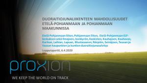 Duoraitiojunaliikenneselvitys Epo & Po 2020 Proxion