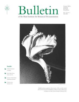 Bulletin Fall 2001 of the Hunt Institute for Botanical Documentation