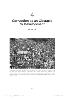 Corruption As an Obstacle to Development