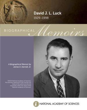 David J.L. Luck
