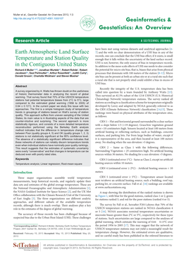 Earth Atmospheric Land Surface Temperature and Station Quality in the Contiguous United States