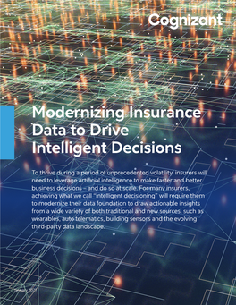 Modernizing Insurance Data to Drive Intelligent Decisions