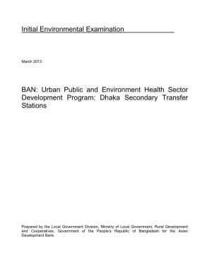 Initial Environmental Examination BAN: Urban Public And