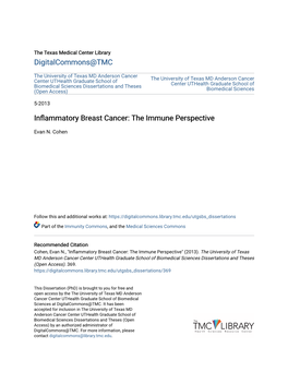 Inflammatory Breast Cancer: the Immune Perspective