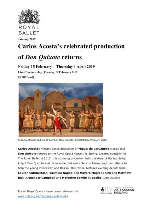 Don Quixote Press Release 2019