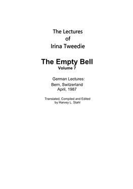 The Empty Bell Volume 7