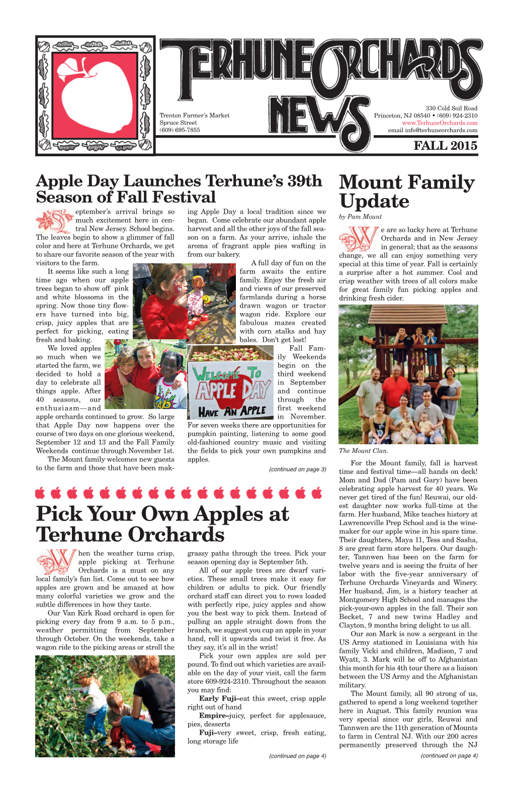View and Print Terhune Orchards Fall 2015 Newsletter