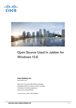 Licensing Information for Cisco Jabber for Windows 12.6