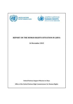 Report on the Human Rights Situation in Libya