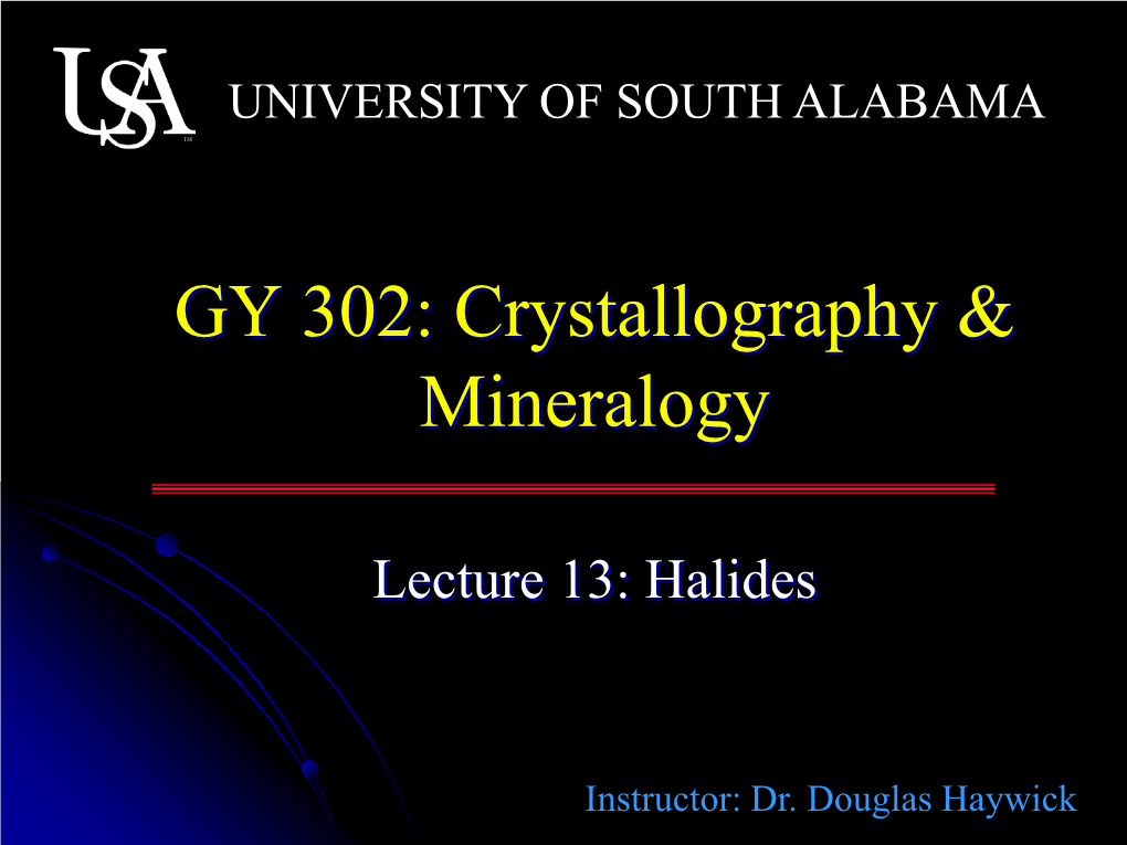 Crystallography & Mineralogy